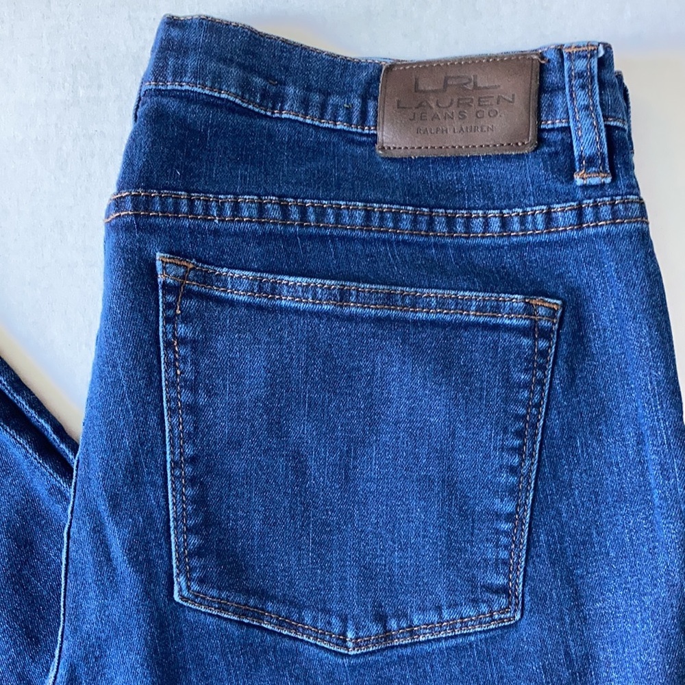 LRL Lauren Jeans Co Mid-Rise Straight Leg Jeans 12 - Picture 2 of 6